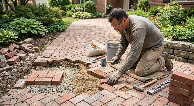 Brick Hardscape Repair in Gilbert, AZ
