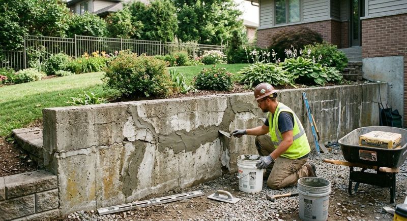 Brick Retaining Wall Repair in Gilbert, AZ