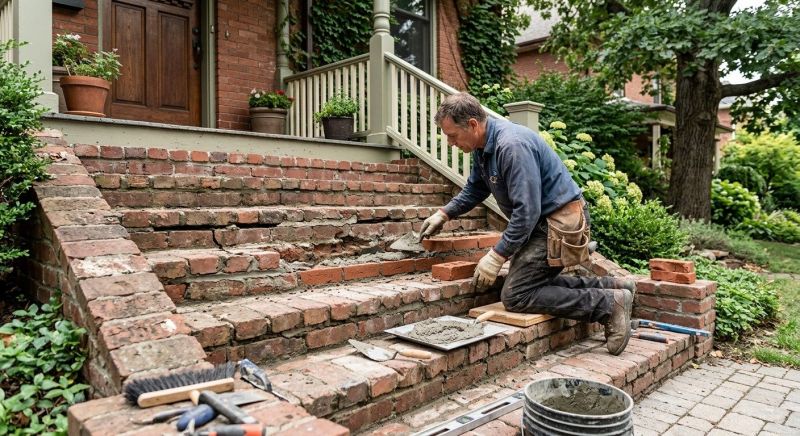 Brick Stairs Repair in Queen Creek, AZ