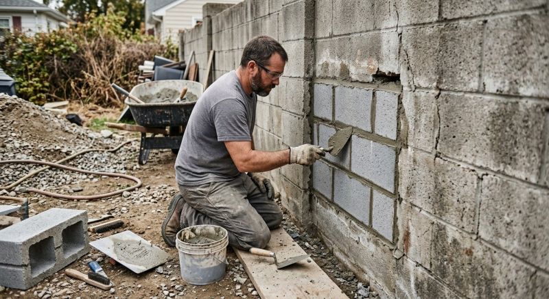 Cinder Block Wall Repair in Maricopa County, AZ