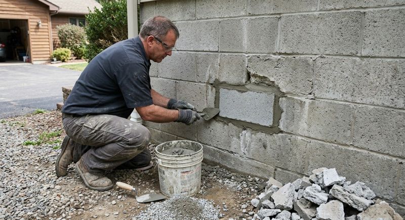 Cinder Block Wall Repair in Maricopa County, AZ