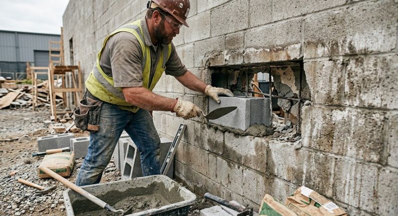 Cinder Block Wall Repair in Mesa, AZ