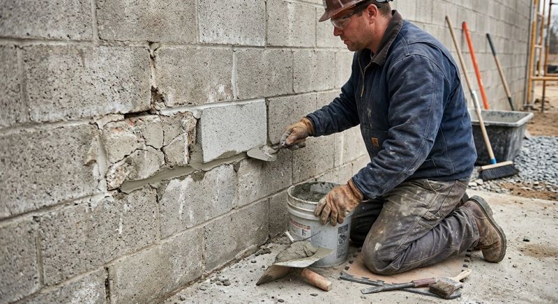 Cinder Block Wall Repair in Mesa, AZ