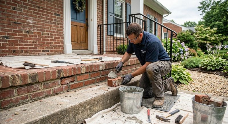 Porch Brick Repair in Gilbert, AZ