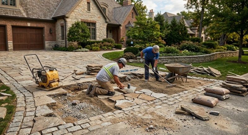 Stone Driveway Repair in Gilbert, AZ