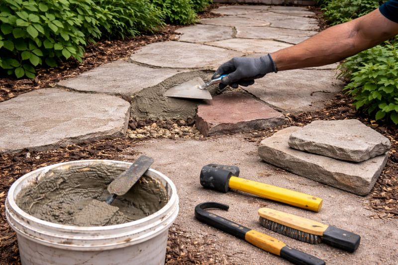 Stone Walkway Repair in Gilbert, AZ