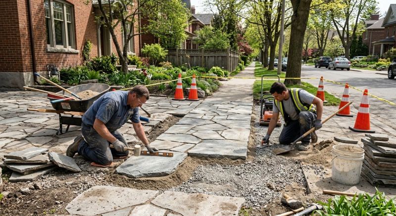 Stone Walkway Repair in Gilbert, AZ